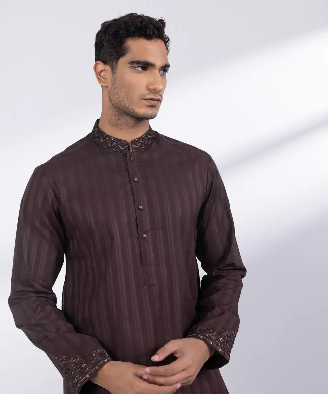 Embroidered Cotton Kurta