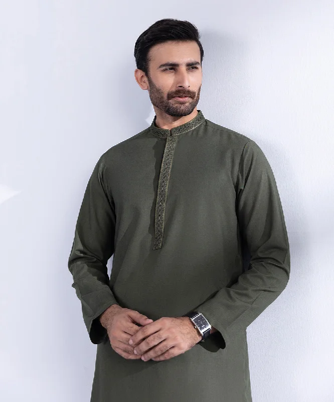 Embroidered Wash & Wear Kurta