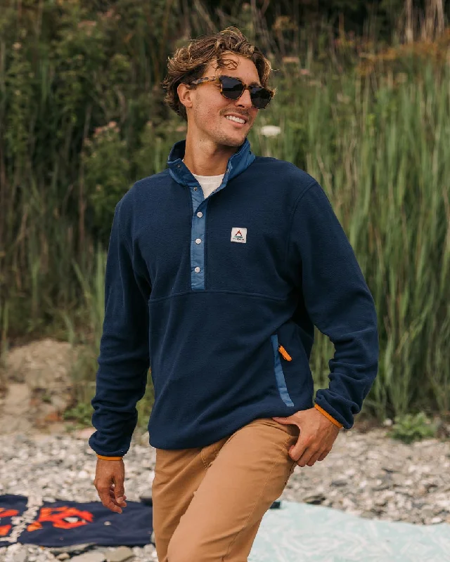 Adrift Recycled Polar Fleece - Deep Navy