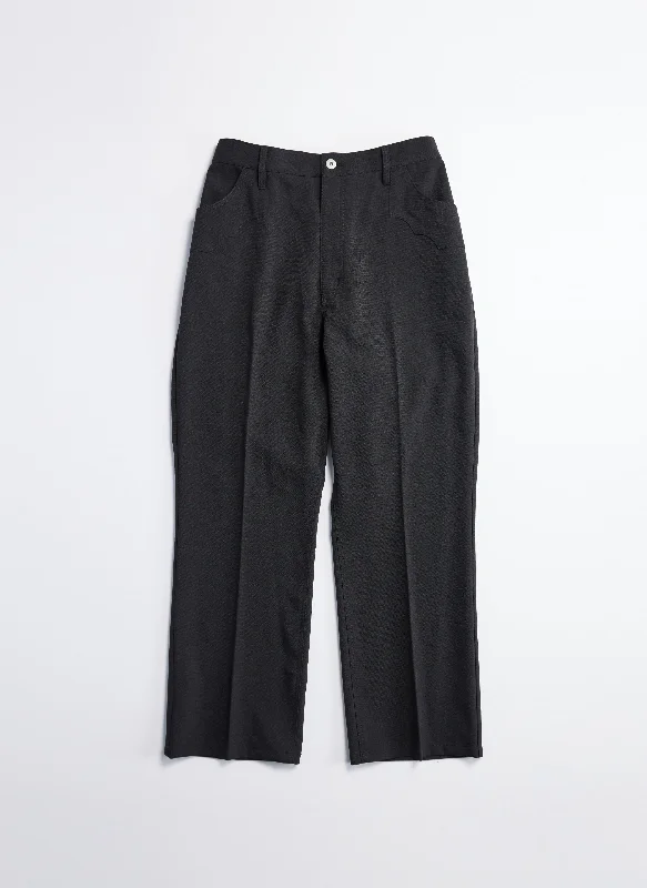 Wool Like Polyester Boot Cut Flare Pants