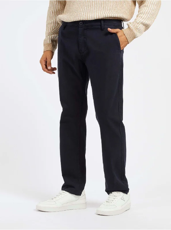 Navy Mid-Rise Angels Chino Pants