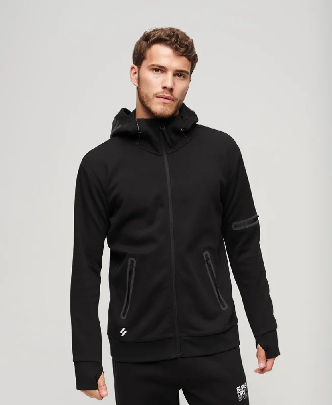 Gymtech Zip Up Hoodie | Black