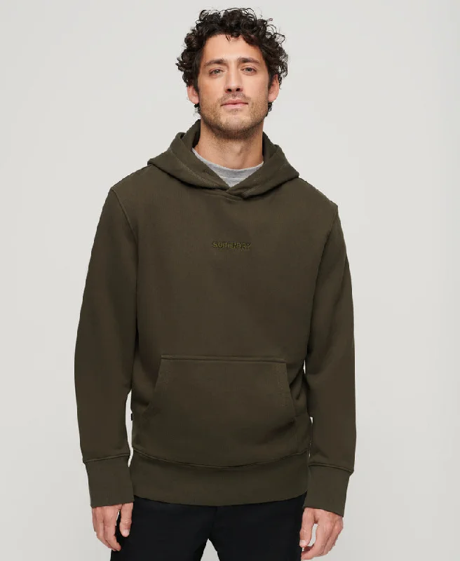 Micro Logo Graphic Loose Hood | Army Khaki