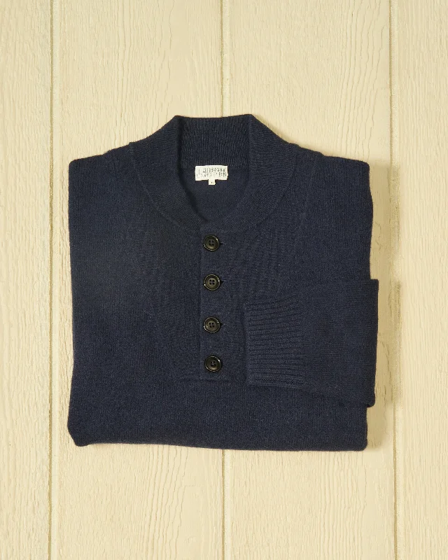 Cooper Sweater in Navy Lambswool