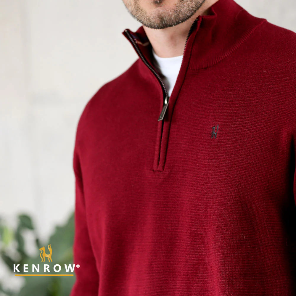 Kenrow Half Zip Knit Blue Ruby