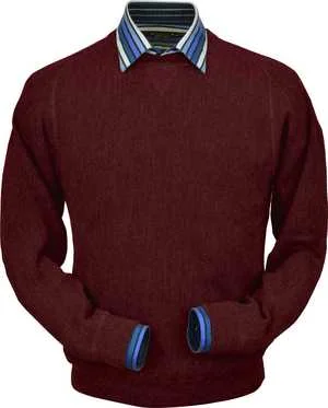 Peru Unlimited - Baby Alpaca Sweatshirt in Dark Burgundy