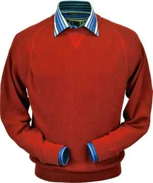 Peru Unlimited - Baby Alpaca Sweatshirt in Wisconsin Red